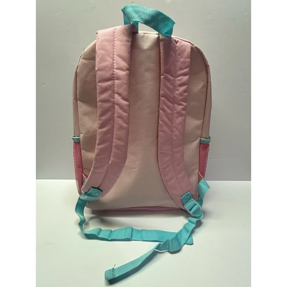 Disney Minnie Mouse Kids 16 inch Backpack Pink Blue Feel Good Reflective School‎